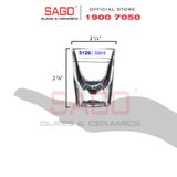  LIBBEY 5126 - Ly Thủy Tinh Libbey Fluted Shot Glass 59ml | Thủy Tinh Cao Cấp 