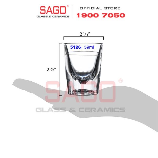  LIBBEY 5126 - Ly Thủy Tinh Libbey Fluted Shot Glass 59ml | Thủy Tinh Cao Cấp 