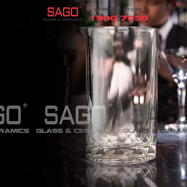  Ocean P02810 - Ly Thủy Tinh Ocean Connexion Mixing Glass 625ml | Nhập Khẩu Thái Lan 
