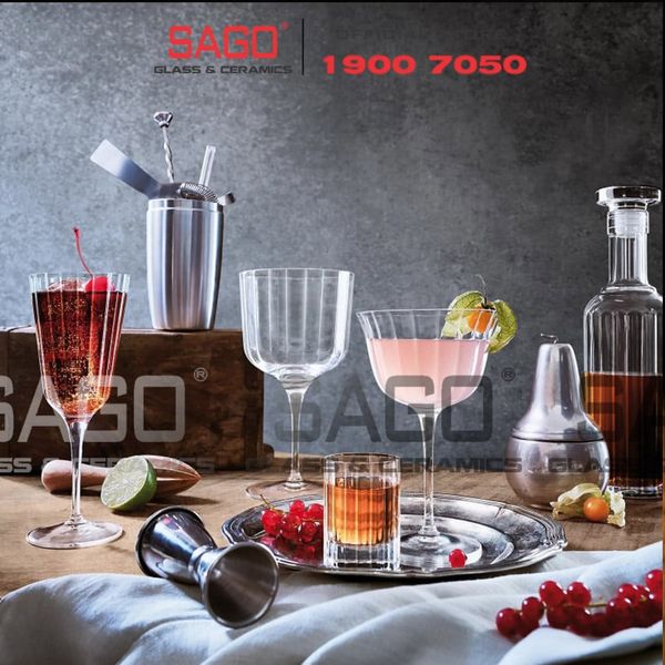  Luigi Bormioli 12940/02 - Ly thủy tinh Pha Lê Luigi Bormioli Bach Retro Fizz Crystal Glasses 237ml | Nhập Khẩu Italy 