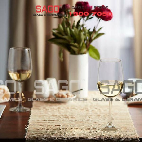  LIBBEY 7516 - Ly Thủy Tinh Libbey Vina Diamond Tall Wine 370ml | Nhập Khẩu USA 