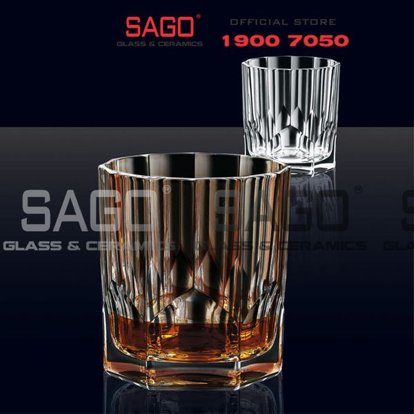  ELIDO E66B02 - Ly Thủy Tinh Pha Lê ELIDO Ethan Whiskey Crystal Glass 324ml | Thủy Tinh Pha Lê Cao Cấp 