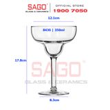  LIBBEY 8430 - Ly Thủy Tinh Libbey Citation Gourmet Coupette Margarita 350ml | Nhập Khẩu USA 