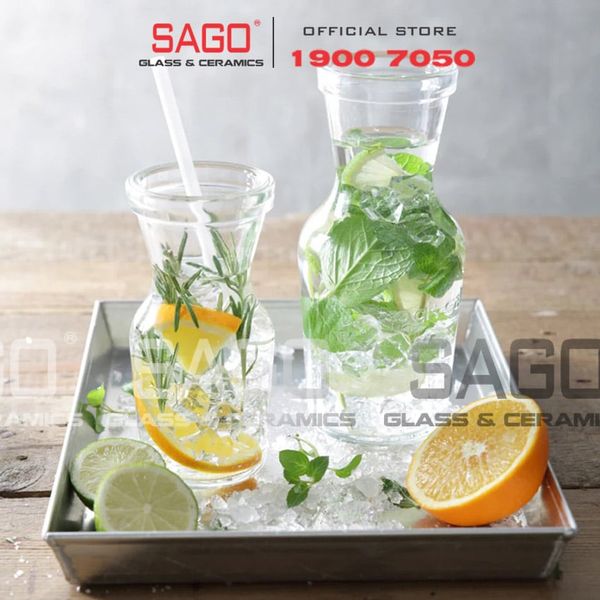  Luigi Bormioli 11964 - Chai thủy tinh Pha Lê Luigi Bormioli LOCK EAT CARAF HP10289 TAP Crystal Glasses 605ml | Nhập Khẩu Italy 