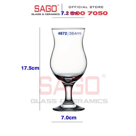  Pasabahce 44872 - Ly Thủy Tinh Pasabahce Capri Poco Hurricane Glass 380ml | Nhập Khẩu Thổ Nhĩ Kỳ 