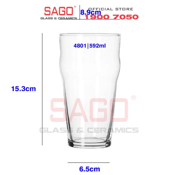  LIBBEY 4801 - Ly thủy tinh Libbey English Pub Glass 592ml | Thủy Tinh Cao Cấp 