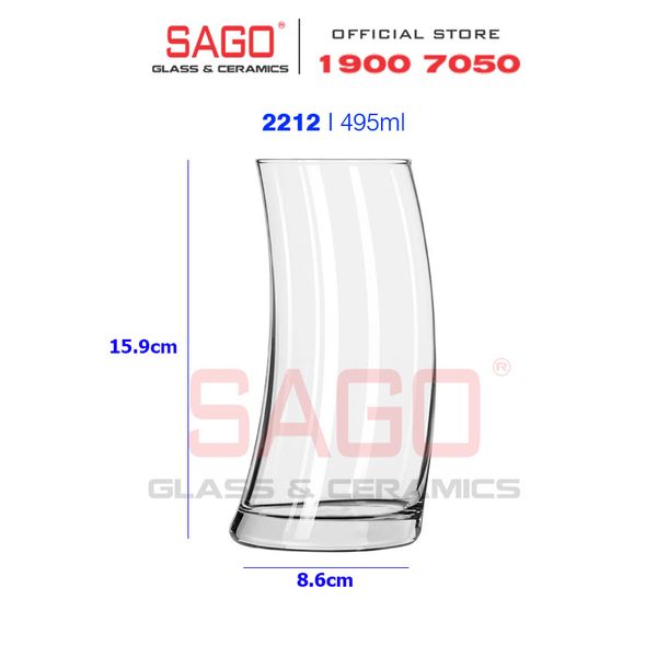  LIBBEY 2212 - Ly Thủy Tinh Libbey Bravura Tumbler 495ml | Nhập Khẩu E.U 