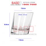  LIBBEY 11006721 - Ly Thủy Tinh Libbey Pisa Rocks 281ml | Nhập Khẩu E.U 