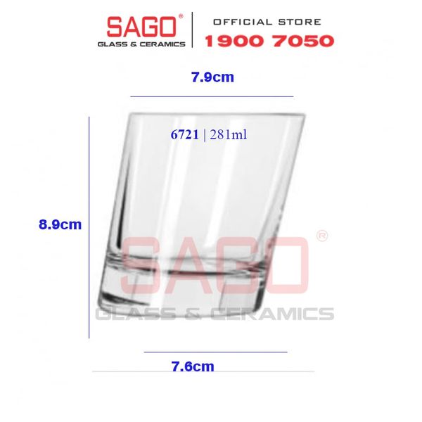  LIBBEY 11006721 - Ly Thủy Tinh Libbey Pisa Rocks 281ml | Nhập Khẩu E.U 