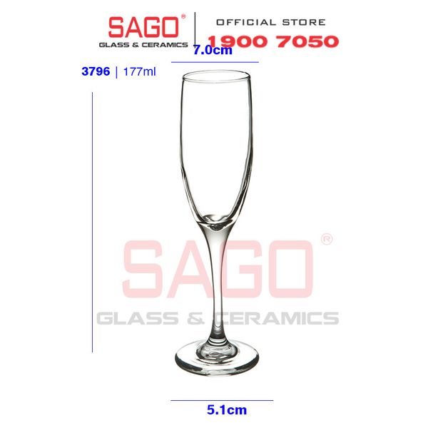  LIBBEY 3796 - Ly Thủy Tinh Libbey Embassy Royale Tall Flute 177ml | Thủy Tinh Cao Cấp 