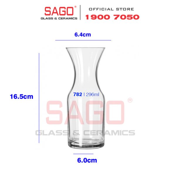  LIBBEY 782 - Bình Rót Thủy Tinh Libbey Decanter 296ml | Nhập Khẩu USA 