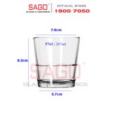  LIBBEY 15763 - Ly Thủy Tinh Libbey Stacking Rocks 207ml | Thủy Tinh Cường Lực Nhập Khẩu U.S 