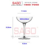  LIBBEY 9253 - Ly Thủy Tinh Libbey Circa Cocktail Coupe 236ml | Nhập Khẩu USA 