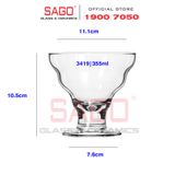  LIBBEY 3419 - Ly Thủy Tinh Libbey Splash 12 Oz Dessert 355ml | Nhập Khẩu USA 