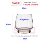  LIBBEY 12018 - Ly Thủy Tinh Cao Cấp Libbey Orbital Rocks 296ml | Nhập Khẩu USA 