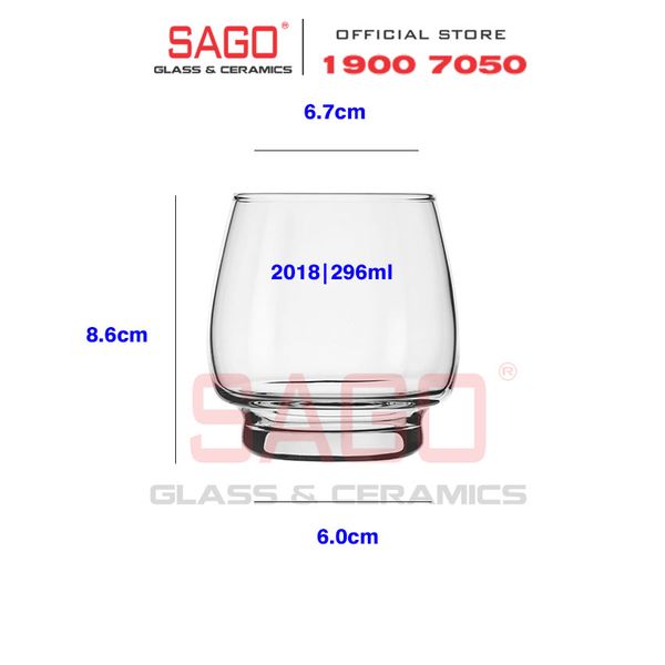  LIBBEY 12018 - Ly Thủy Tinh Cao Cấp Libbey Orbital Rocks 296ml | Nhập Khẩu USA 