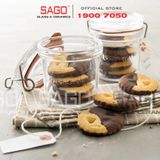  Luigi Bormioli 11960 - Hũ thủy tinh Pha Lê Luigi Bormioli LOCK EAT TERR HP10283 TAP Crystal Glasses 178ml | Nhập Khẩu Italy 