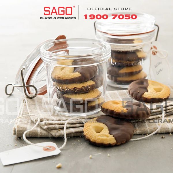  Luigi Bormioli 11960 - Hũ thủy tinh Pha Lê Luigi Bormioli LOCK EAT TERR HP10283 TAP Crystal Glasses 178ml | Nhập Khẩu Italy 