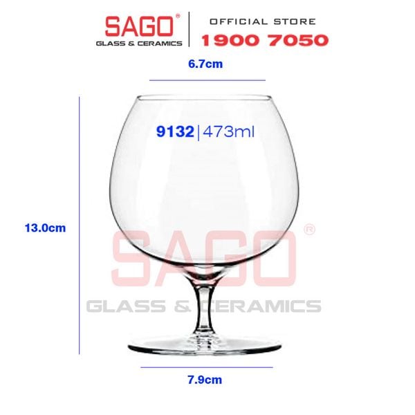  LIBBEY 9132 - Ly Thủy Tinh Libbey Renaisance Brandy 473ml | Nhập Khẩu USA 