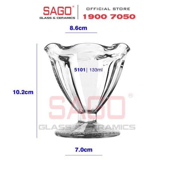  LIBBEY 5101 - Ly thủy tinh Libbey Fountainware Tulip Sundae 133ml | Nhập Khẩu E.U 