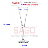  LIBBEY 7552 - Ly Thủy Tinh Libbey Vina Trumpet Flute 192ml | Nhập Khẩu E.U 