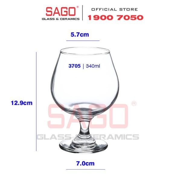 LIBBEY 3705 - Ly Thủy Tinh Libbey Embassy Brandy 340ml | Thủy Tinh Cao Cấp 