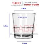  LIBBEY 15769 - Ly Thủy Tinh Libbey Stacking Dof 12 Oz 355ml | Thủy Tinh Cường Lực Nhập khẩu U.S 