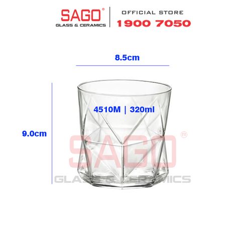  Bormioli Rocco 234510M - Ly Thủy Tinh Bormioli Rocco Cassiopea 320ml | Nhập Khẩu Italia 