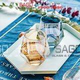  Deli 5163-2HA - Ly thủy tinh Deli Hexagon Whisky Rock Amber 320ml | Thủy Tinh Cao Cấp 