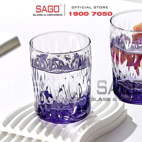  DELI JS5179P - Ly Thủy Tinh Deli Sogente Pink Rock glass 355ml | Thủy Tinh Cao Cấp 