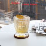  Deli DSKB162-1A - Ly Thủy Tinh Deli Stripes Rock Glass 280ml | Thủy Tinh Cao Cấp 