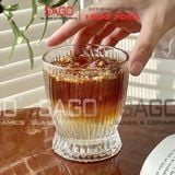  Deli DSKB162-1A - Ly Thủy Tinh Deli Stripes Rock Glass 280ml | Thủy Tinh Cao Cấp 