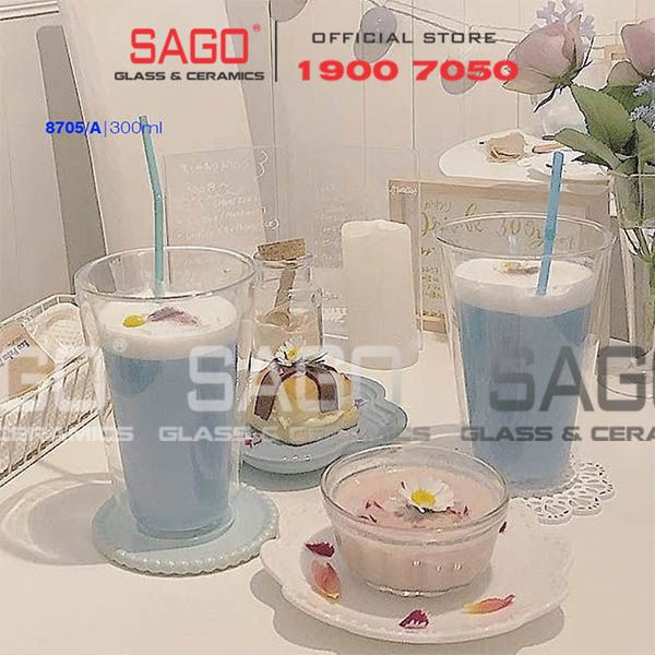  Wilmax England 888705/A - Ly Thủy Tinh 2 lớp Wilmax England Thermo 300ml | Thủy Tinh Cao Cấp Chịu Nhiệt 