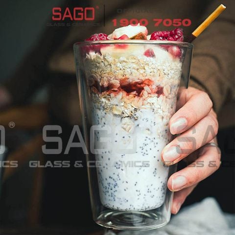  Wilmax England 888706/A - Ly Thủy Tinh 2 lớp Wilmax England Thermo 400ml | Thủy Tinh Cao Cấp Chịu Nhiệt 