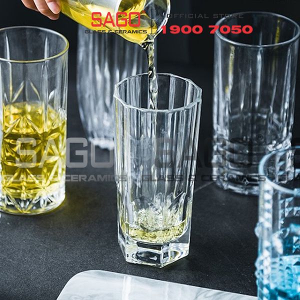  HONGLI 62912-2 - Ly Thủy Tinh Hongli Manhattan Hight Ball Glass 328ml | Thủy Tinh Cao Cấp 