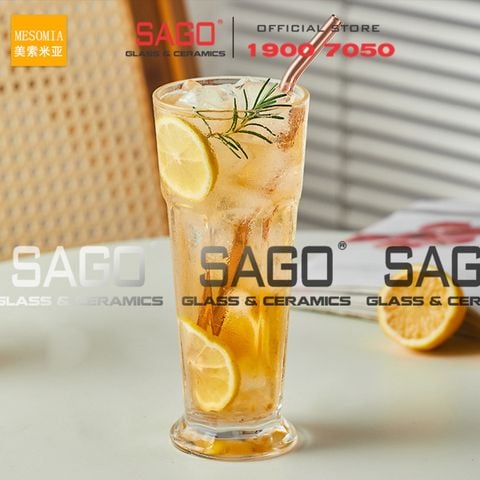  INS 82192 - Ly Thủy Tinh Sọc INS Gibraltar Beverage 370ml | Thủy Tinh Cao Cấp 