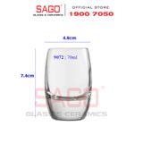  LIBBEY 929072 - Ly Thủy Tinh Libbey Endessa Shot 70ml | Nhập khẩu E.U 