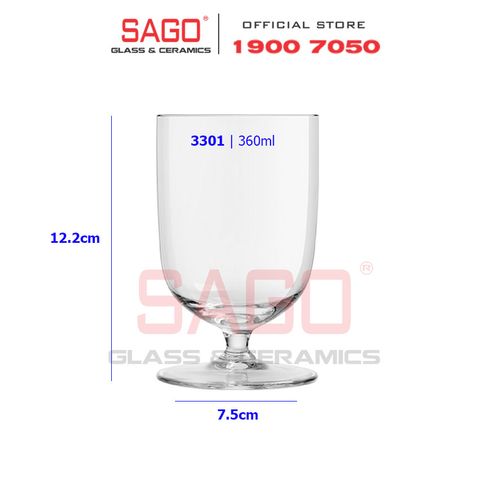  LIBBEY 753301 - Ly thủy tinh Libbey Levitas Dof 360ml | Nhập Khẩu E.U 