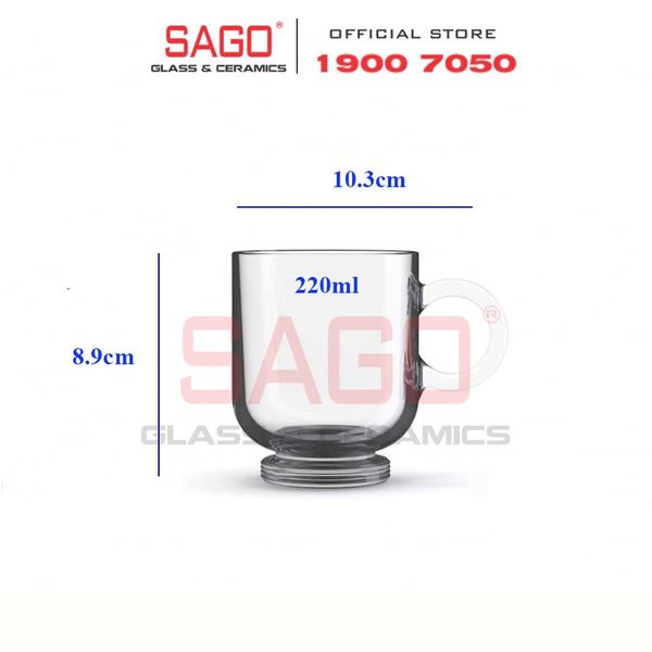  LIBBEY 830606 - Ly thủy tinh Libbey Sentido Cappuccino 220ml | Nhập Khẩu E.U 