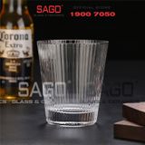  King Dealay H017 - Ly Thủy Tinh King Dealay studio Rock Glass 250ml | Thủy tinh Cao Cấp 