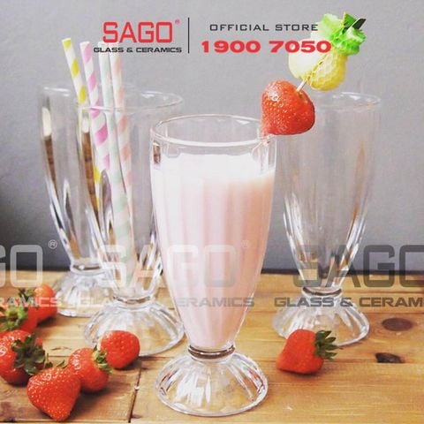  Deli BQL017 - Ly Thủy Tinh Deli Alaska Soda Sọc 340ml | Thủy Tinh Cao Cấp 