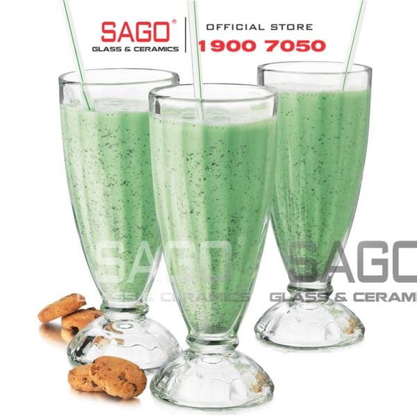  Deli BQL017 - Ly Thủy Tinh Deli Alaska Soda Sọc 340ml | Thủy Tinh Cao Cấp 