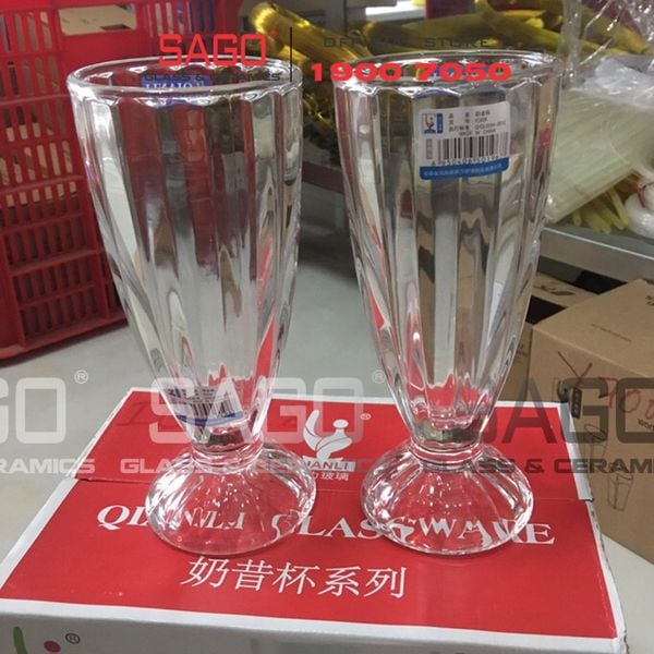  Deli BQL017 - Ly Thủy Tinh Deli Alaska Soda Sọc 340ml | Thủy Tinh Cao Cấp 