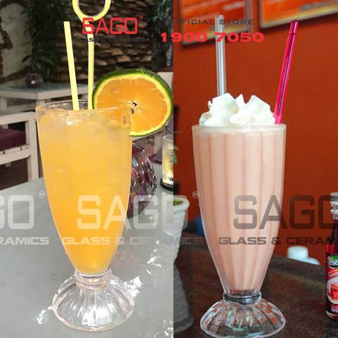  Deli BQL017 - Ly Thủy Tinh Deli Alaska Soda Sọc 340ml | Thủy Tinh Cao Cấp 