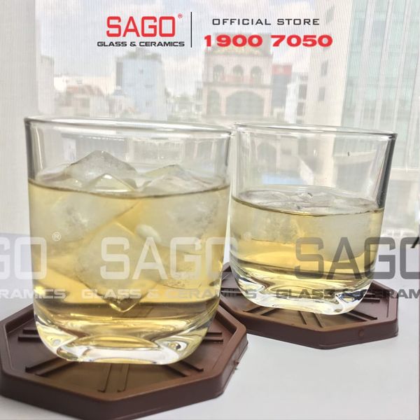  Union 359 - Ly Thủy Tinh Union Bottom Corner Rock Glass 225ml | Thủy Tinh Cao Cấp Nhập Khẩu Thái Lan 