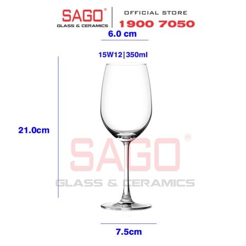  Ocean 1015W12 - Ly Thủy Tinh Ocean Maidison white Wine 350ml | Nhập Khẩu Thái Lan 