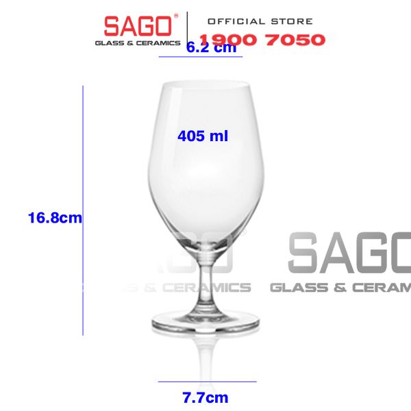  Ocean 1026G14 - Ly Thủy Tinh Ocean Santé Goblet 405ml | Nhập Khẩu Thái Lan 