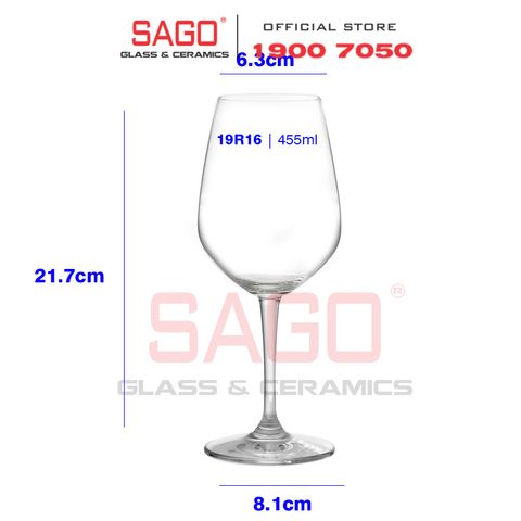 Ocean 1019R16 - Ly Thủy Tinh Ocean Lexington Red Wine 455ml | Nhập Khẩu Thái Lan 