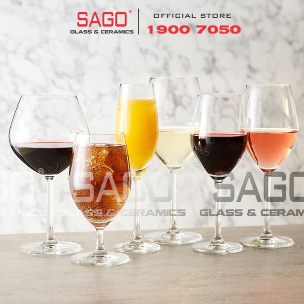  Ocean 1026W12 - Ly Thủy Tinh Ocean Santé White Wine 340ml | Nhập Khẩu Thái Lan 