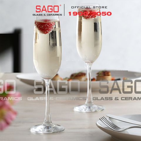  Ocean 1015F07 - Ly Thủy Tinh Ocean Madison Flute Champagne 210ml | Nhập Khẩu Thái Lan 